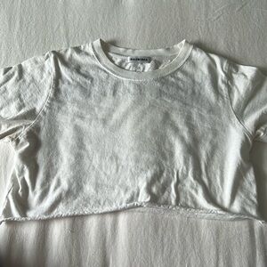 Balenciaga tattoo style crop T-shirt